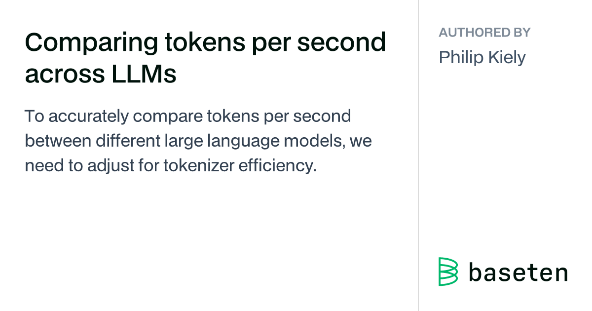 Comparing tokens per second across LLMs