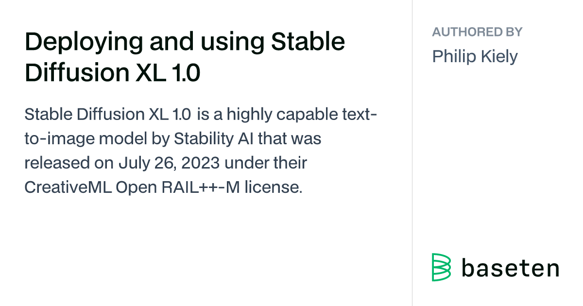 Deploying And Using Stable Diffusion XL 1 0   Opengraph Image