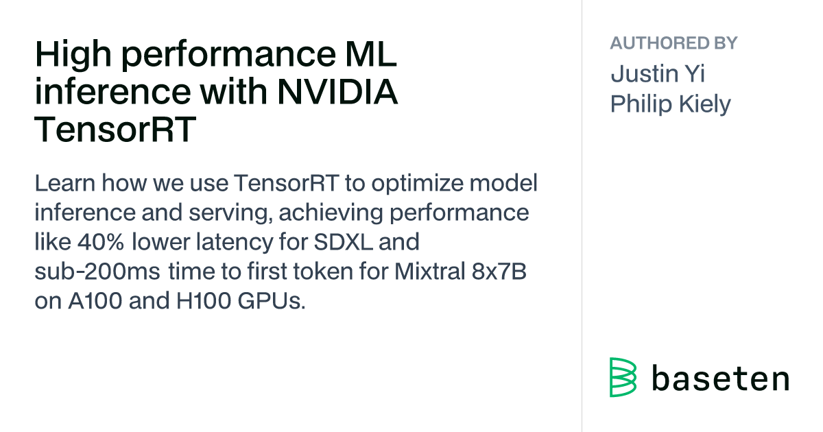 High Performance ML Inference With NVIDIA TensorRT