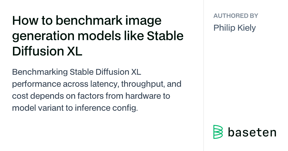 How To Benchmark Image Generation Models Like Stable Diffusion XL