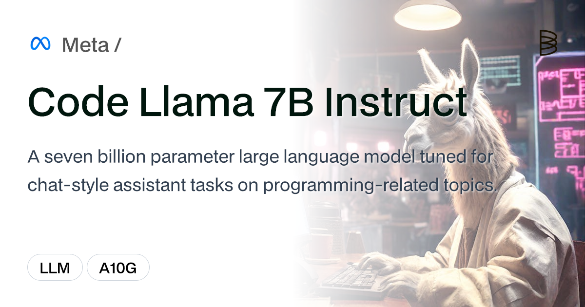 Code Llama 7B Instruct | Model library