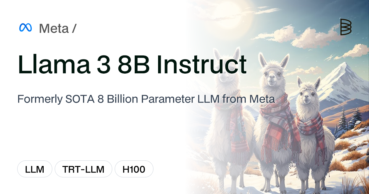 Llama 3 8B Instruct Model library